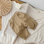 Cotton Casual Elastic Waist Pants for Infants and Toddlers
